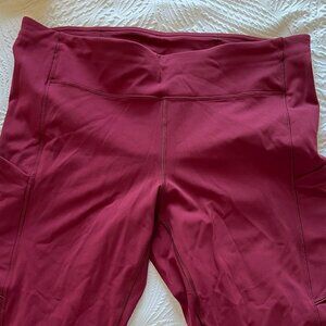Women's Lululemon Berry Cropped Leggings Size 12 Used/Great Condition